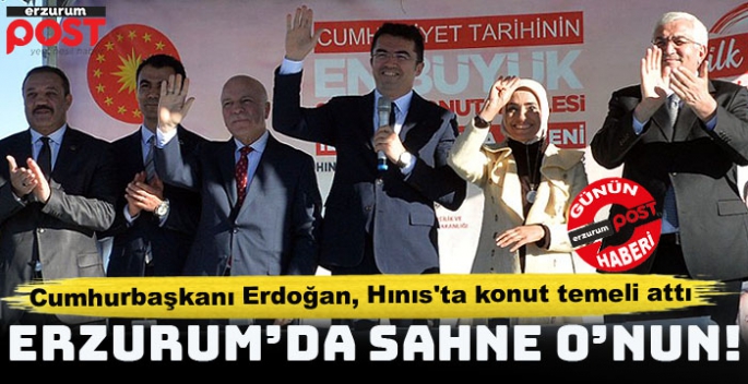 Cumhurbaşkanı Erdoğan,  Hınıs'ta 158 konutun temelini attı