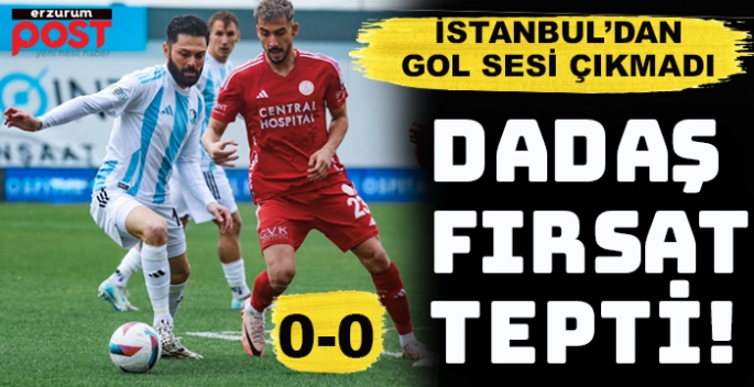 Dadaş, İstanbul deplasmanında üçüncülük şansını tepti: 0-0