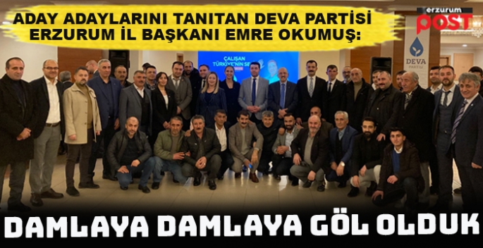DEVA Partisi Erzurum aday adayları basına tanıtıldı