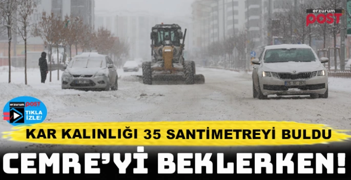 Erzurum'da kar kalınlığı 35 santimetreye ulaştı 