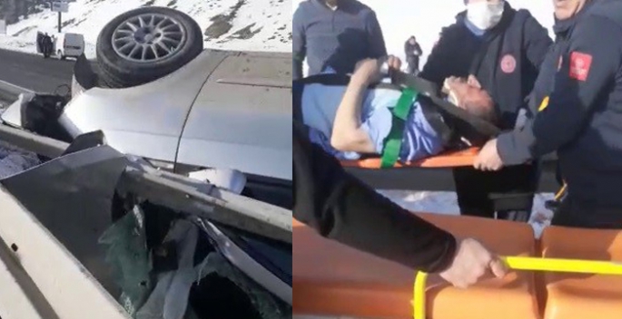 Erzurum’da otomobil su kanalına uçtu: 5 yaralı