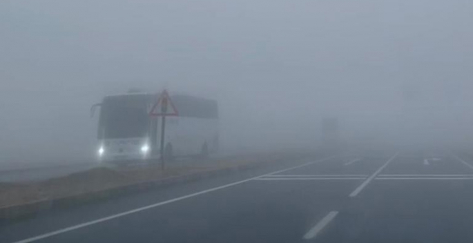 Erzurum'da yoğun sis