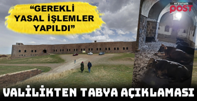 Erzurum Valiliği'nden tarihi tabyalardaki o görüntülere açıklama!