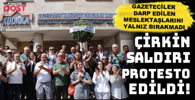 Gazetecilerden çirkin saldırıya alkışlı protesto!