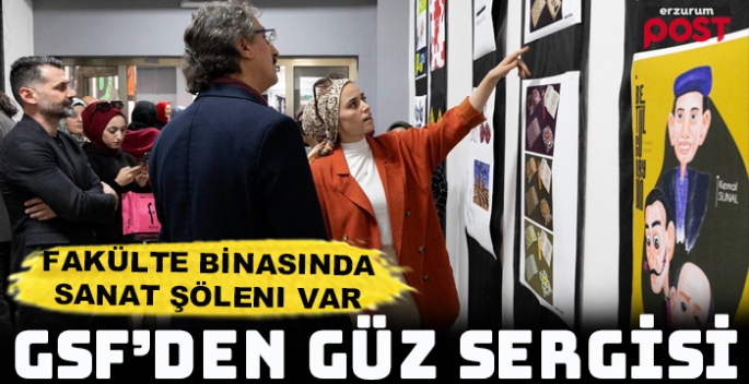 Güzel Sanatlar Fakültesinde şenlik havasında bir sergi