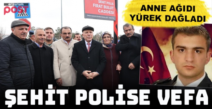 Şehit polis Fırat Bulut Caddesi açıldı