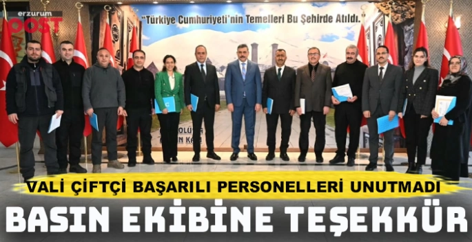 Vali Çiftçi başarılı personelleri unutmadı