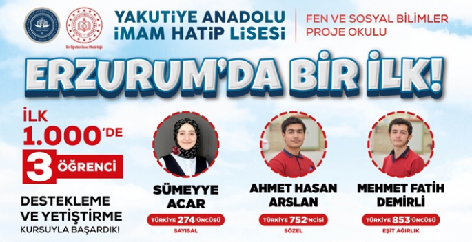 Yakutiye Anadolu İmam Hatip Lisesi’nden büyük başarı