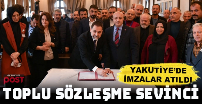 Yakutiye Belediyesi'nde toplu sözleşme sevinci   